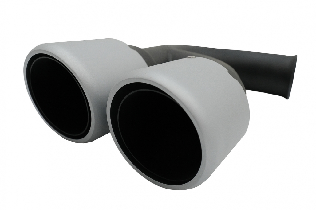 Tobe cu top de eșapament Potrivit pentru Porsche Cayenne 92A V6 V8 Diesel (05.2010-09.2014) GTS Proiectare argint mat (cod: TY-D054v6) thumb 9