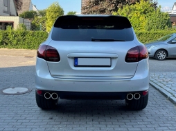 Tobe cu top de eșapament Potrivit pentru Porsche Cayenne 92A V6 V8 Diesel (05.2010-09.2014) GTS Proiectare argint mat (cod: TY-D054v6) thumb 11