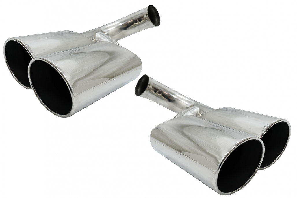 Tobe cu top de eșapament Potrivit pentru Porsche Cayenne I Facelift SUV 9PA1 V6 (2007-2010) Chrome (cod: TY-PO9PAV6) (1/14)