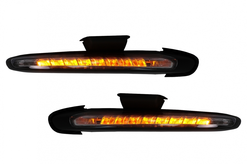 Bara de protecție frontală potrivită pentru Porsche Cayenne 958 92A Pre-FACELIFT (06.2010-08.2014) cu DRL și semnale dinamice (cod: cofbpocy2drl) thumb 5