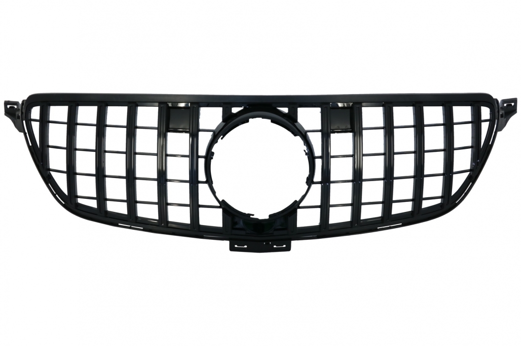 Grila frontală adecvată pentru Mercedes GLE Coupe C292 (2015-2018) SUV GLE W166 (2015-2018) Panamericana Piano Piano Black (Cod: FGMBGLECGTRBCN) (1/13)