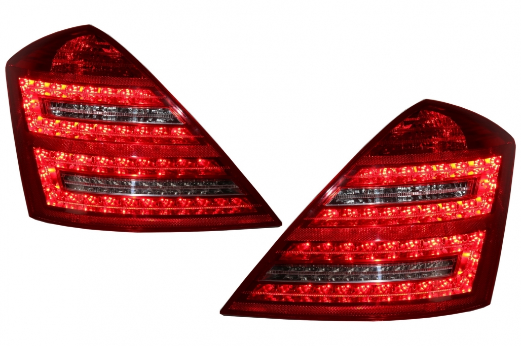 Led Rear Lights Red Black Facelift Looks for MERCEDES S CLASS W221 05-09