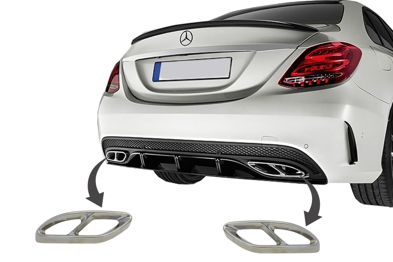 Tobe Muffler potrivite pentru Mercedes C-Class W205 S65 E65 GLE W166 X166 GLC W253 Sport Design (cod: MTMBAMG) (1/9)