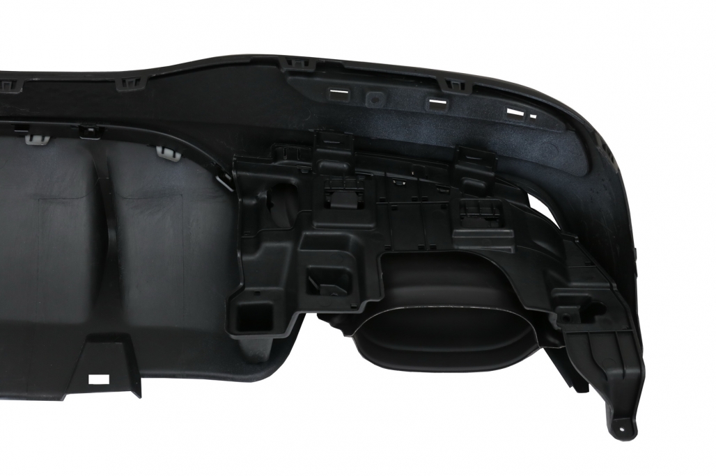 Difuzor din spate cu vârfuri de eșapament de eșapament adecvat pentru Mercedes GLE W166 SUV Sport Line (2015-2018) Pachet de noapte (cod: RDMBGLEW166B) thumb 5