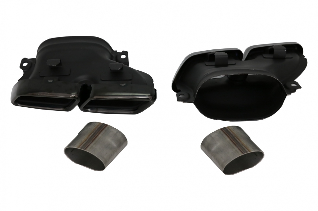 Difuzor din spate cu vârfuri de eșapament de eșapament adecvat pentru Mercedes GLE W166 SUV Sport Line (2015-2018) Pachet de noapte (cod: RDMBGLEW166B) thumb 11