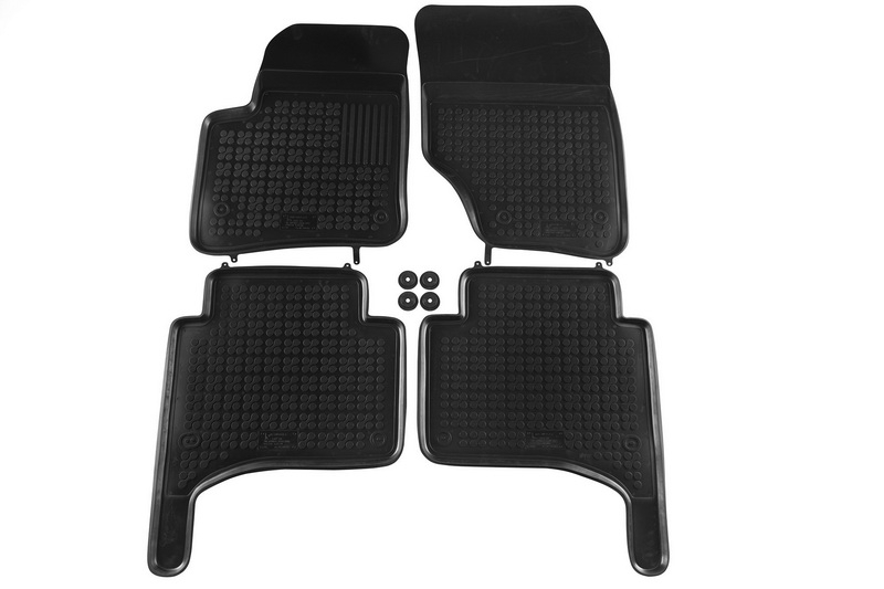 Covorașe de podea auto din cauciuc Negru adecvat pentru VW Touareg 7LA 7L6 7L7 (2002-2010) Porsche Cayenne 9PA (2002-2010) (Cod: 200105) (1/5)