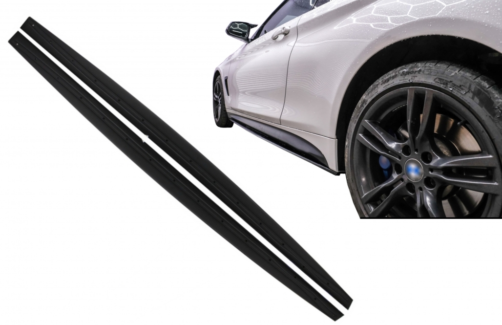 Fuste laterale Extensii de buze adecvate pentru BMW 4 Seria F32 Coupe F33 Cabrio F36 Gran Coupe M Sport Design Add-on (cod: SSLBMF32MPBF) thumb 17