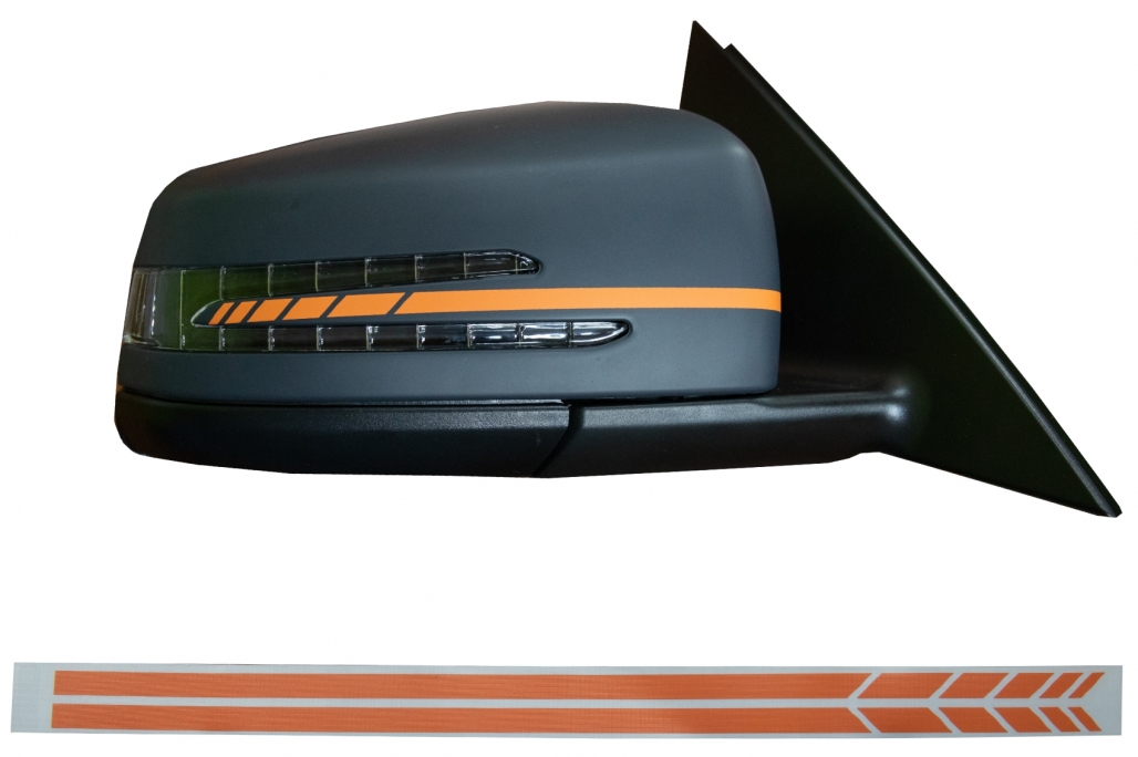 Sticker Mirror Orange Matte Potrivit pentru Mercedes Coupe C238 A B C E S CLA CLA GLA CLS GLK W246 W204 W176 W117 W212 W207 W218 X156 X204 W221 (Cod: Stickermirrormo) (1/3)