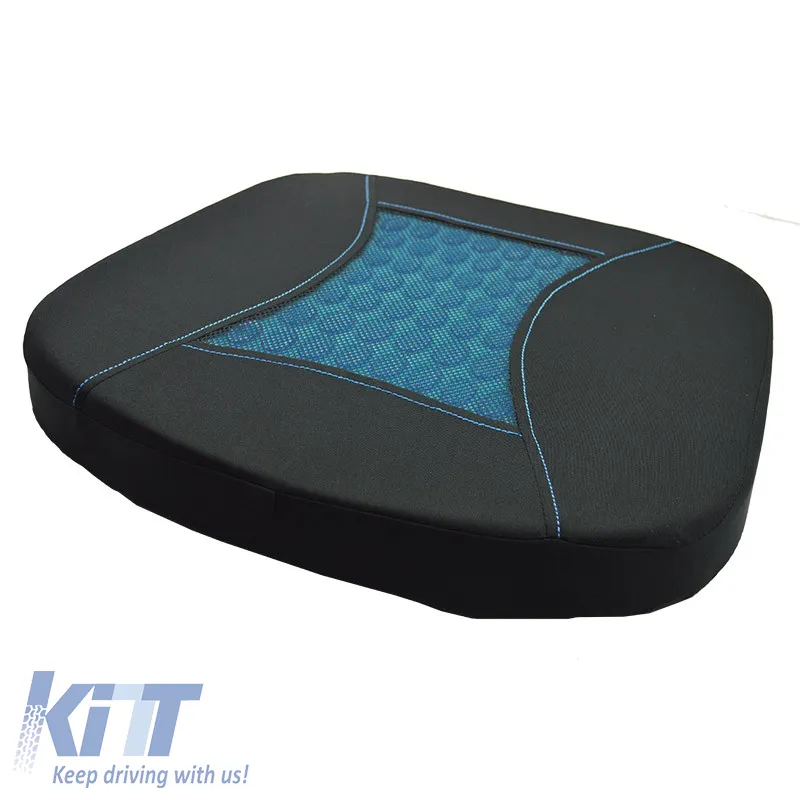 Back Support Anatomic / Orthopedic Cushion Gel 41x38x5.5cm Black / Blue 1 pc