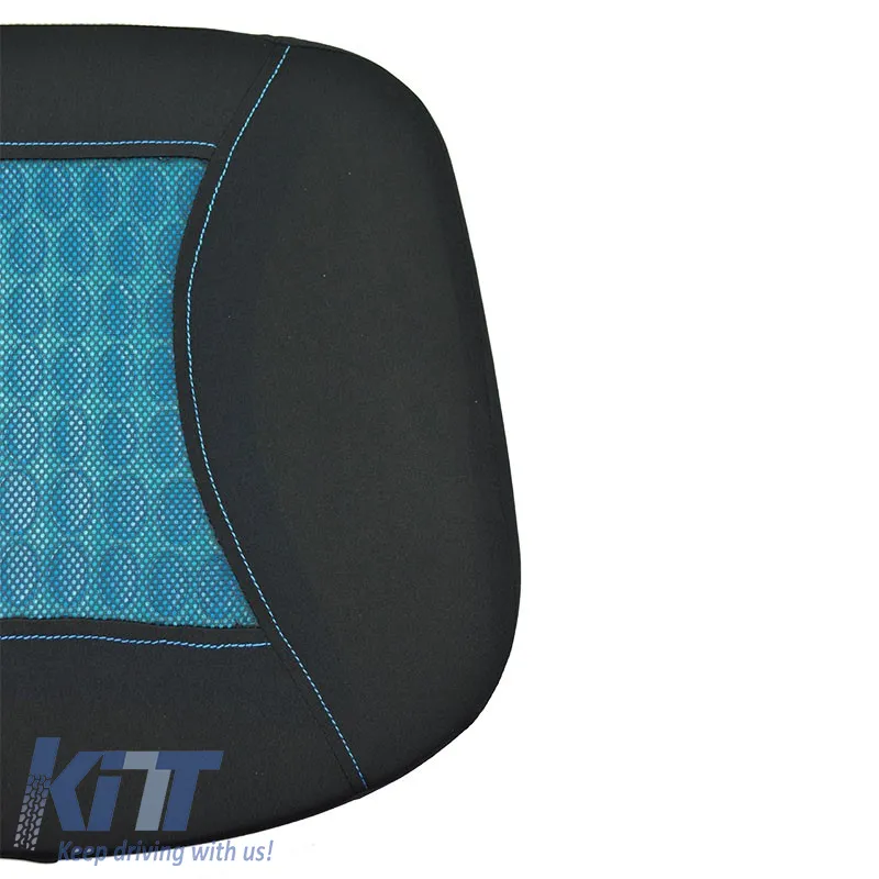 Back Support Anatomic / Orthopedic Cushion Gel 41x38x5.5cm Black / Blue 1 pc