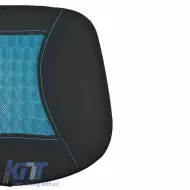 Back Support Anatomic / Orthopedic Cushion Gel 41x38x5.5cm Black / Blue 1 pc-image-6303890