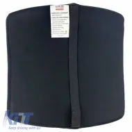 Back Support Anatomic / Orthopedic Cushion Memory Foam & Gel 38x35x10cm Black / Blue 1 Pc-image-6304902