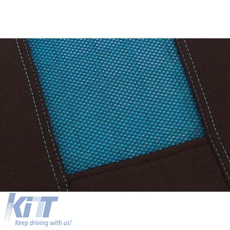 Back Support Anatomic / Orthopedic Cushion Memory Foam & Gel 38x35x10cm Black / Blue 1 Pc