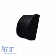Back Support Anatomic / Orthopedic Cushion Memory Foam 182735 32x31cm Black 1 pc