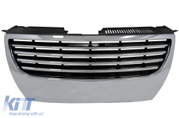 Badgeless Front Central Grille suitable for VW Passat B6 3C (2005-2010) Chrome - FGVWP3CCC