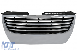 Badgeless Front Central Grille suitable for VW Passat B6 3C (2005-2010) Chrome