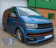 Badgeless Front Debadged Grille suitable for VW T6 Bus Transporter (2015-2019) Matte Black-image-6054376