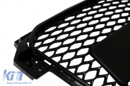 Badgeless Front Grille suitable for Audi A1 8X (2010-2014) RS1 Design Piano Black-image-6028660