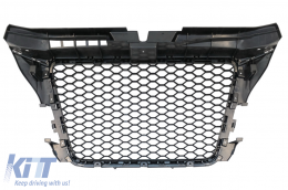 Badgeless Front Grille suitable for Audi A3 8P Facelift (2007-2012) RS Design Piano Black-image-6071093