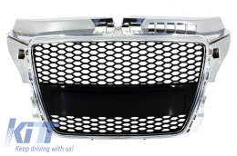 Badgeless Front Grille suitable for AUDI A3 8P Facelift (2007-2012) RS Design - FGAUA38PFRS