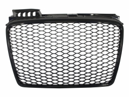 Badgeless Front Grille suitable for Audi A4 B7 (2004-2008) RS4 Piano Black