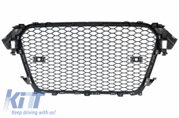 Badgeless Front Grille suitable for AUDI A4 B8 Facelift (2012-2015) RS Design With and Without PDC-image-6030874