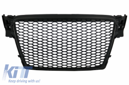 Badgeless Front Grille Suitable for Audi A4 B8 (2008-2011) RS4 Design Matt Black