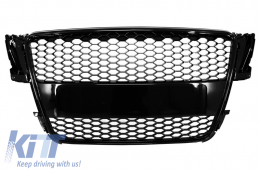 image-7-Badgeless Front Grille suitable for Audi A5 8T (2007-2011) RS Design Piano Black