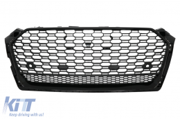 Badgeless Front Grille suitable for Audi A5 F5 (2017-2019) RS Design Piano Black - FGAUA5F5RSDDS