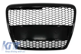 image-64-Badgeless Front Grille suitable for Audi A6 4F C6 (2004-2007) RS Design Piano Black