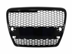 Badgeless Front Grille suitable for Audi A6 4F C6 (2004-2007) RS Design Piano Black-image-6016927