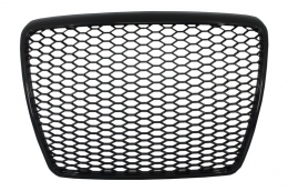 Badgeless Front Grille suitable for Audi A6 4F 4F2 C6 (2004-2011) RS Design Black-image-6016919