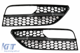 Badgeless Front Grille with Fog Lamp Covers Side Grilles suitable for Audi A3 8V (2012-2016) RS3 Design-image-6083179