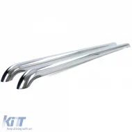 Barras laterales de protección de umbral de acero inoxidable pulido adecuadas para VW T5 T6 T6.1 de distancia entre ejes corta-image-6206623