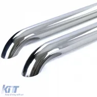 Barras laterales de protección de umbral de acero inoxidable pulido adecuadas para VW T5 T6 T6.1 de distancia entre ejes corta-image-6206625