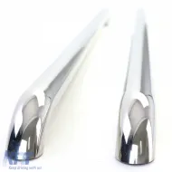 Barras laterales de protección de umbral de acero inoxidable pulido adecuadas para VW T5 T6 T6.1 de distancia entre ejes corta-image-6206626