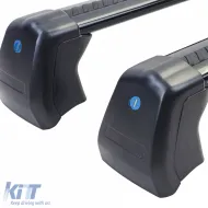 Barras transversales de aluminio negras para portaequipajes adecuadas para Land Rover Defender 110 L663 desde 19-image-6202604