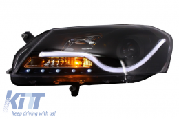 Barre lumineuse LED DRL phares pour VW Passat B7 10.2010-10.2014 noir-image-6017604