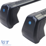 Barre trasversali in alluminio nere per portapacchi adatte per Land Rover Defender 110 L663 dal 19-image-6202604