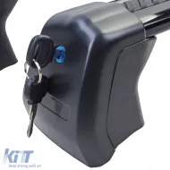 Barre trasversali in alluminio nere per portapacchi adatte per Land Rover Defender 110 L663 dal 19-image-6202605