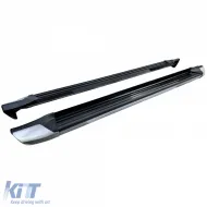 Barres de protection latérales en aluminium argent noir adaptées pour VW Amarok 2010-2022-image-6210470