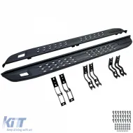 Barres de seuil perforées noires adaptées pour Ford Ranger T6 T7 T8 T9 y compris Raptor-image-6202641