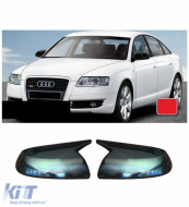 Batman design mirror covers suitable for AUDI A6 C6 2004-2011 - black piano lacquer-image-6260540