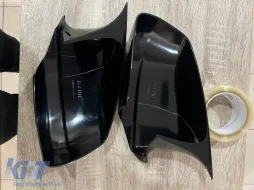 Batman design mirror covers suitable for BMW 5 Series F10 2010-2013 - black piano lacquer-image-6261657