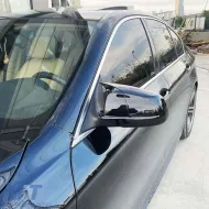 Batman design mirror covers suitable for BMW 5 Series F10 2010-2013 - black piano lacquer-image-6261660