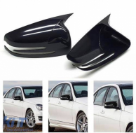 Batman design mirror covers suitable for Mercedes C class W204 2007-2014 - black piano lacquer - PEMCM6026875