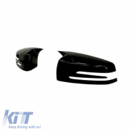 Batman design mirror covers suitable for Mercedes C class W204 2007-2014 - black piano lacquer-image-6260579