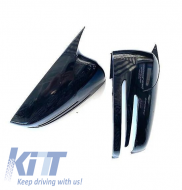 Batman design mirror covers suitable for Mercedes E class W212 2009-2016 - black piano lacquer-image-6260585