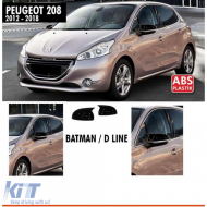 BATMAN MIRROR COVERS suitable for PEUGEOT 208 2012-2018