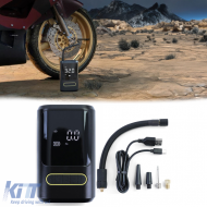 Battery compressor air pump with display power bank flashlight